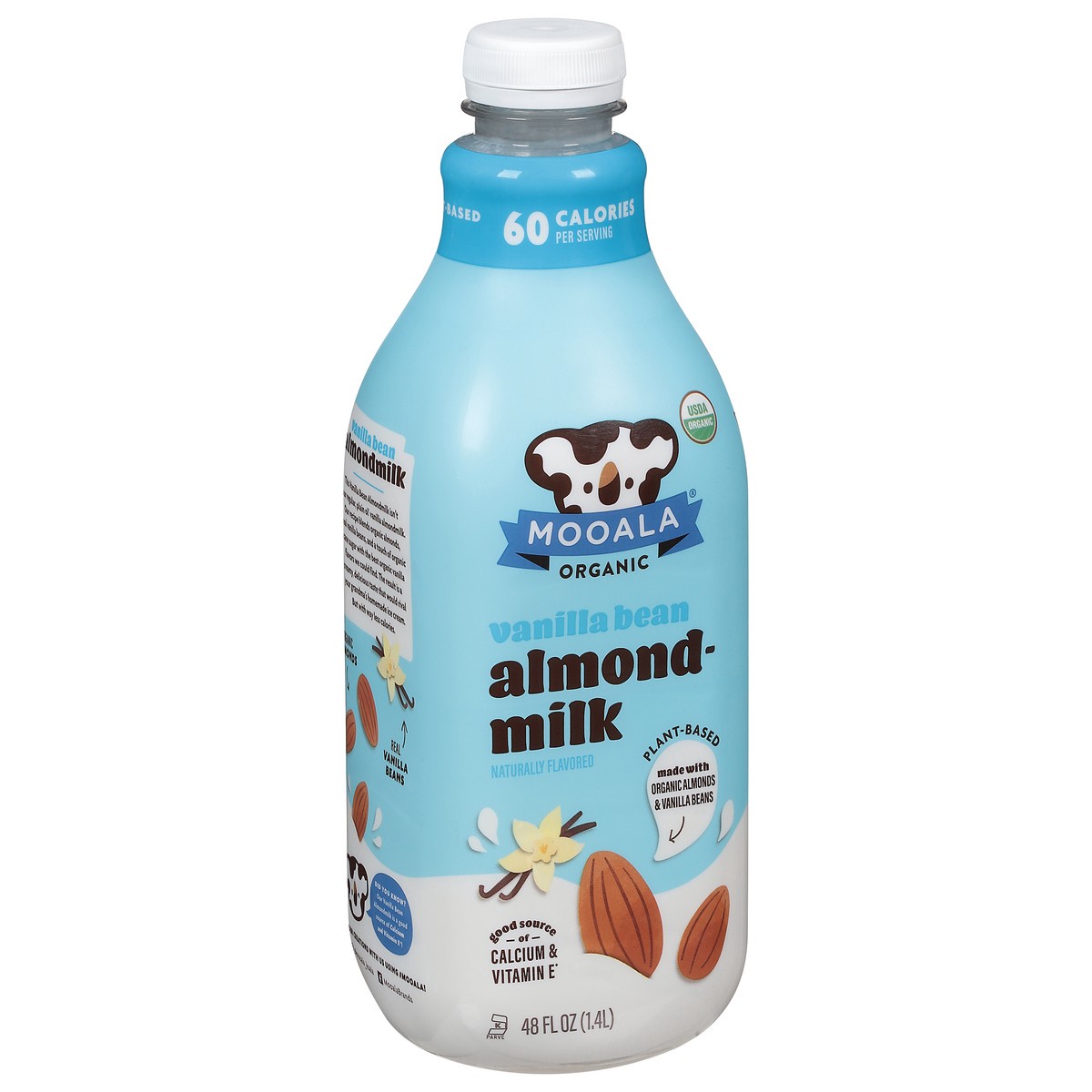 slide 4 of 9, Mooala Organic Vanilla Bean Almondmilk, 48oz, 48 fl oz