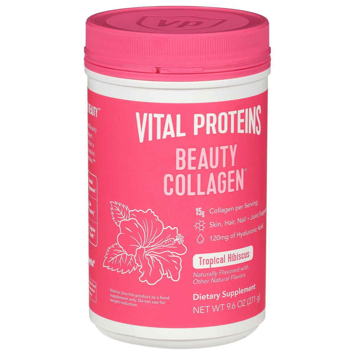 slide 9 of 13, Vital Proteins Tropical Hibiscus Beauty Collagen 9.6 oz, 9.6 oz