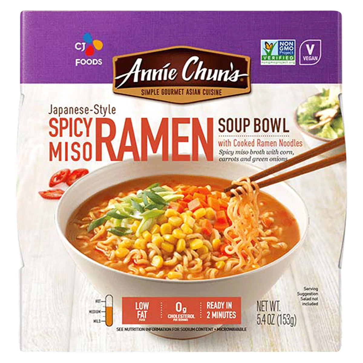 slide 1 of 9, Annie Chun's Spicy Miso Ramen Soup Bowl, 5.41 oz