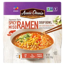Annie Chun's Japanese-Style Spicy Miso Ramen Soup Bowl 5.4 oz