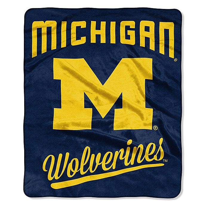 slide 1 of 1, NCAA University of Michigan Raschel Throw Blanket, 1 ct