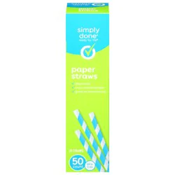 Simply Done Paper Straws - 50 ct