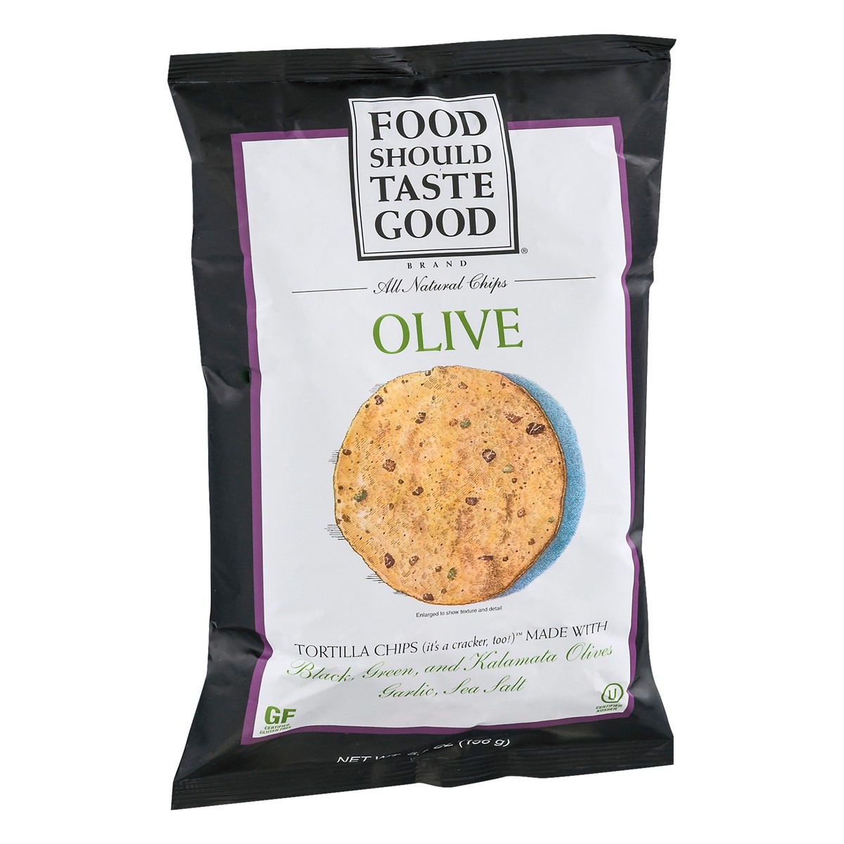 slide 2 of 10, Food Should Taste Good Olive Tortilla Chips 5.5 oz, 6 oz