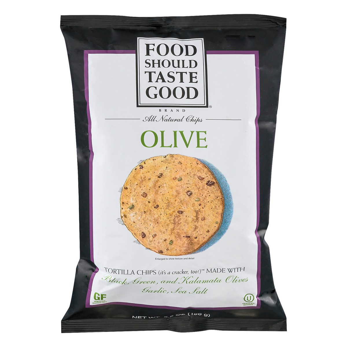 slide 1 of 10, Food Should Taste Good Olive Tortilla Chips 5.5 oz, 6 oz