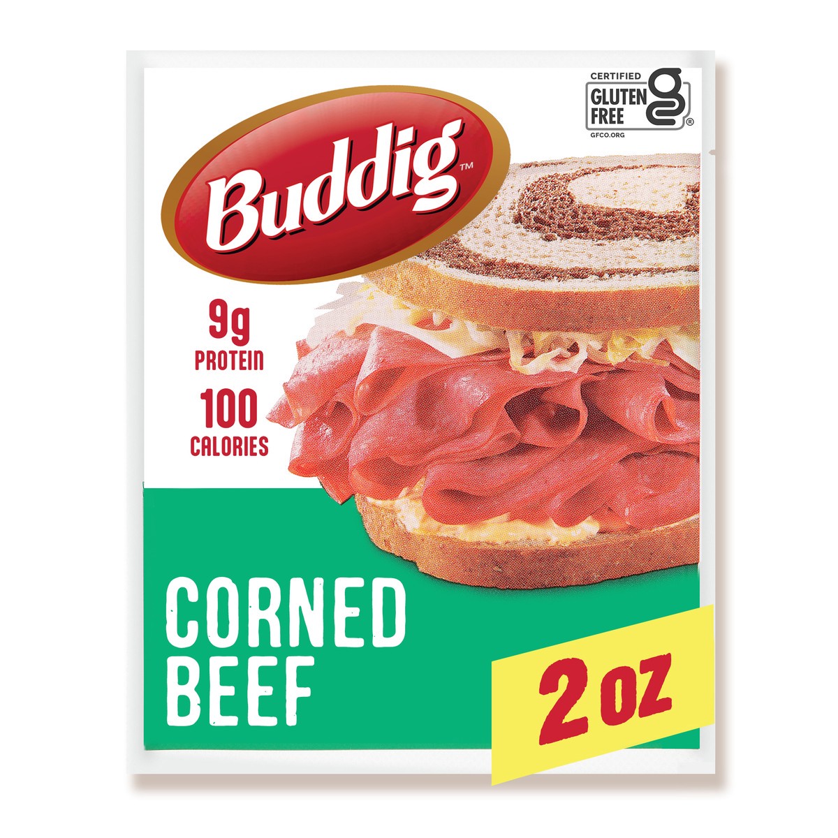 slide 1 of 7, Buddig Corned Beef 2 oz, 2 oz