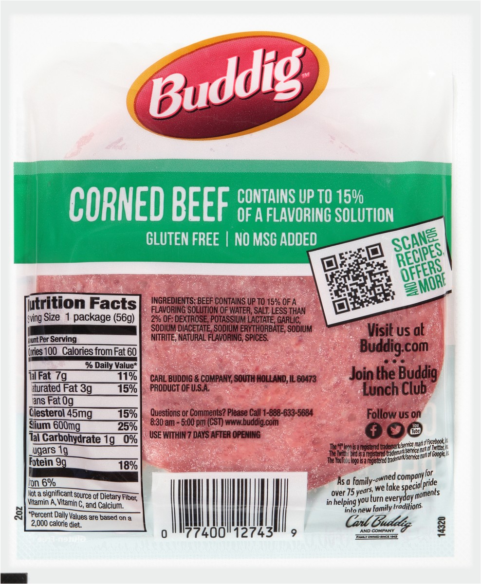 slide 3 of 7, Buddig Carl Buddig Original Corned Beef, 2 oz, 2 oz