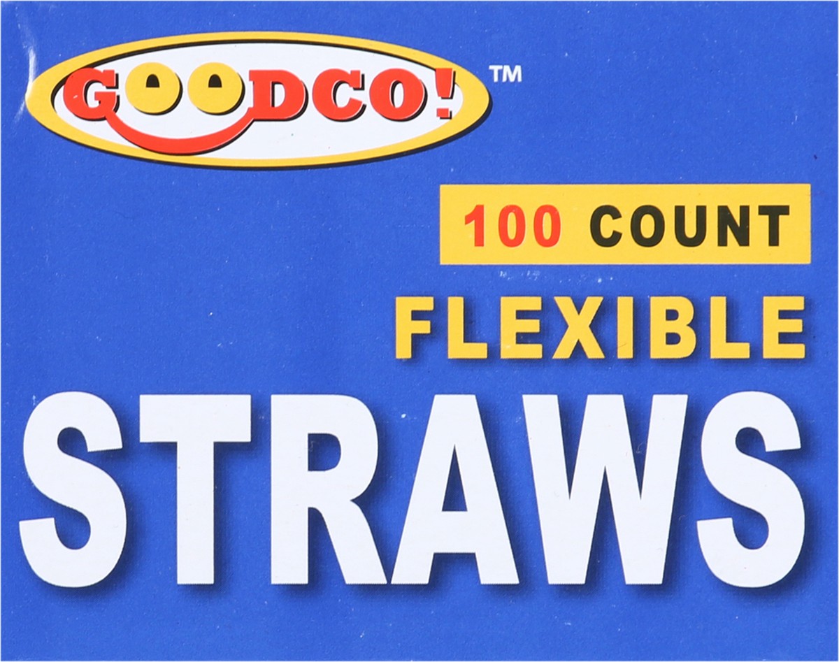 slide 4 of 12, GoodCo Flexible Straws 100 ea, 100 ct