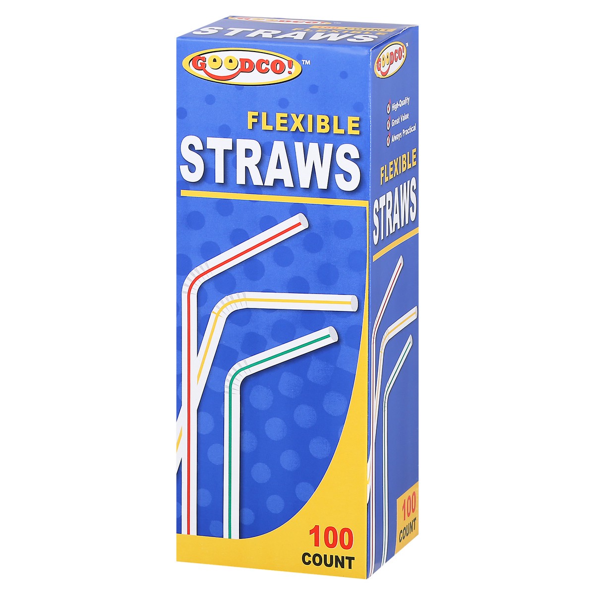 slide 7 of 12, GoodCo Flexible Straws 100 ea, 100 ct