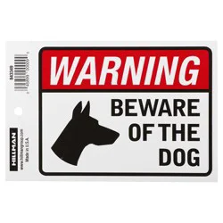 Hillman Adhesive "Beware of Dog" Sign 4 in x 6 in
