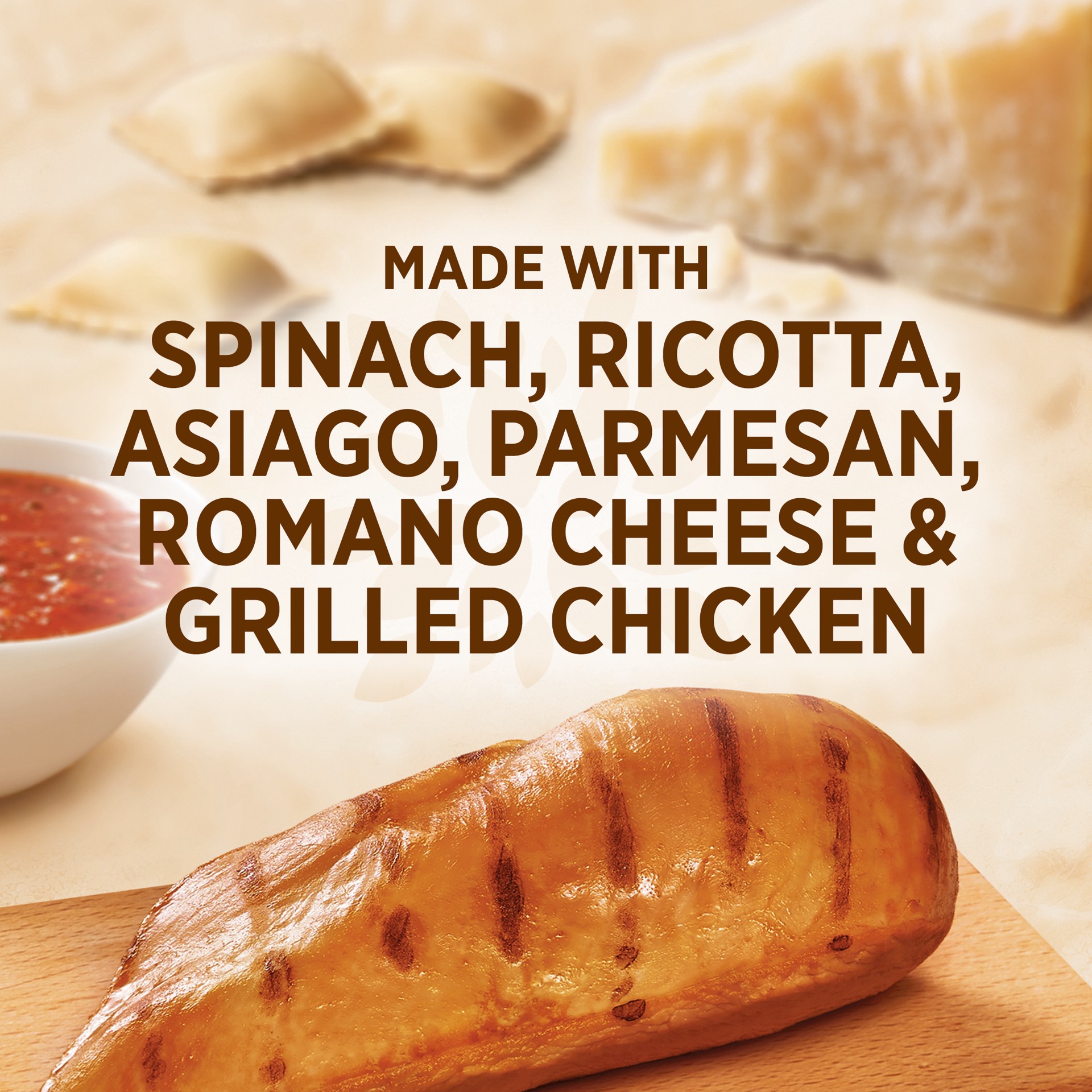 slide 2 of 5, Healthy Choice Café Steamers Frozen Four Cheese Ravioli & Chicken Marinara - 10oz, 10 oz
