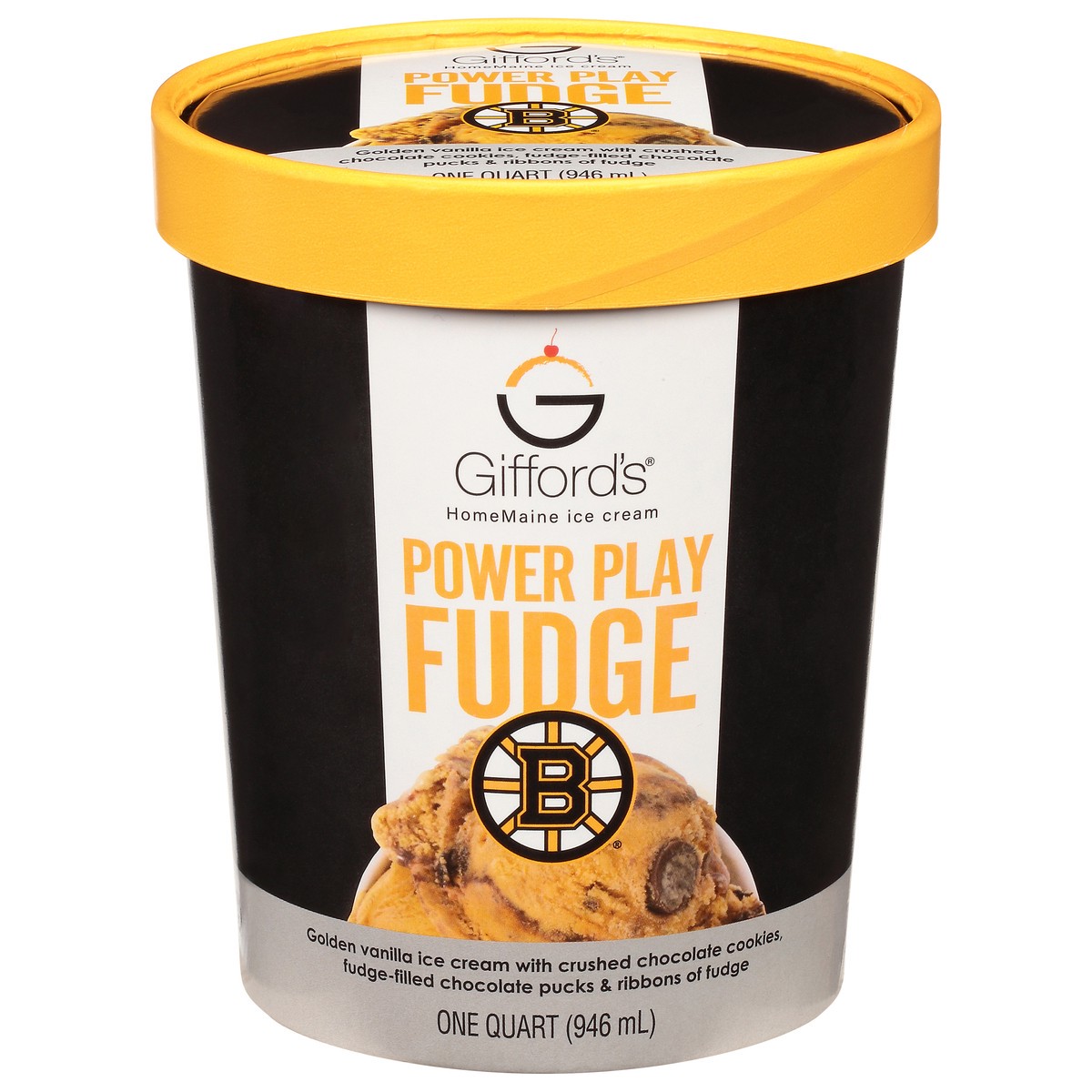 slide 1 of 3, Gifford's Boston Bruins Ice Cream Power Play Fudge, 32 fl oz