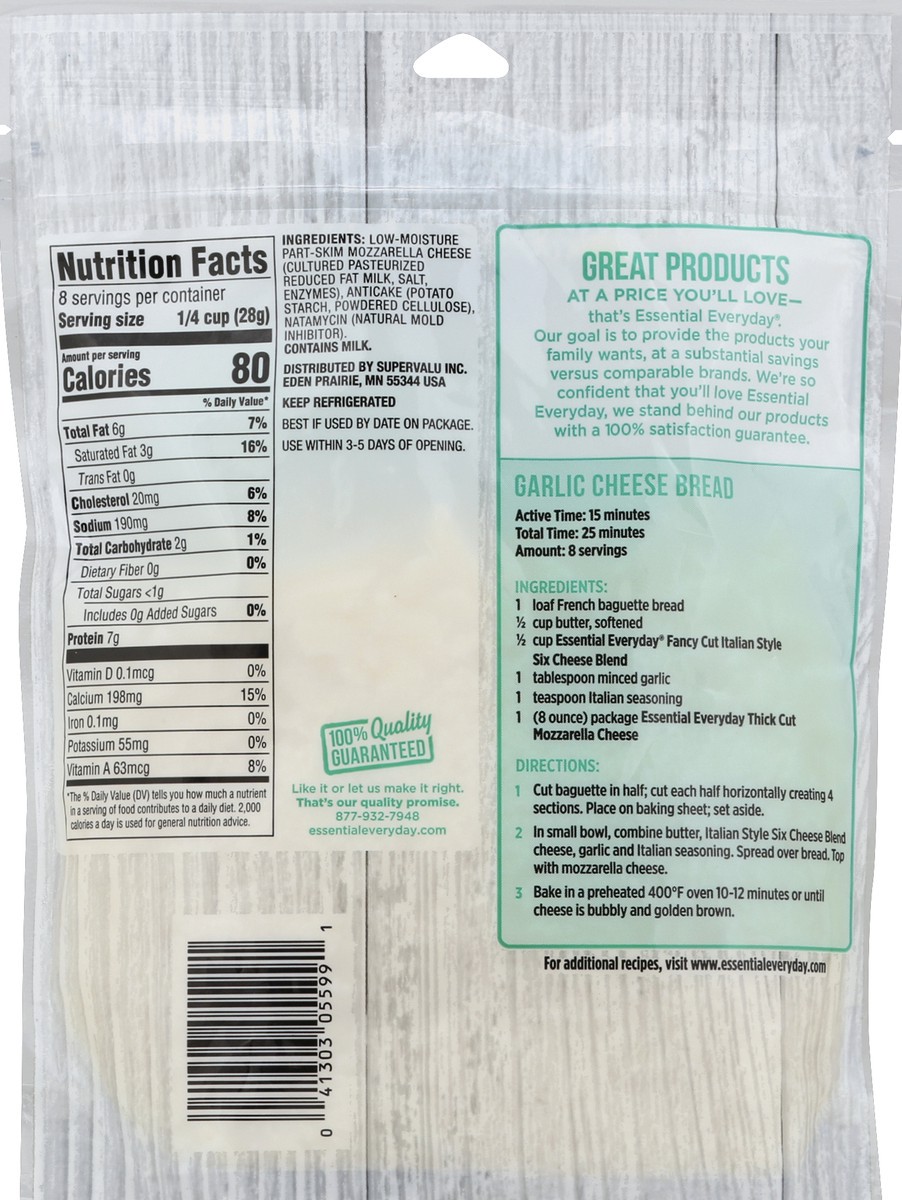 slide 6 of 6, Essential Everyday Shred Mozz, 1 ct