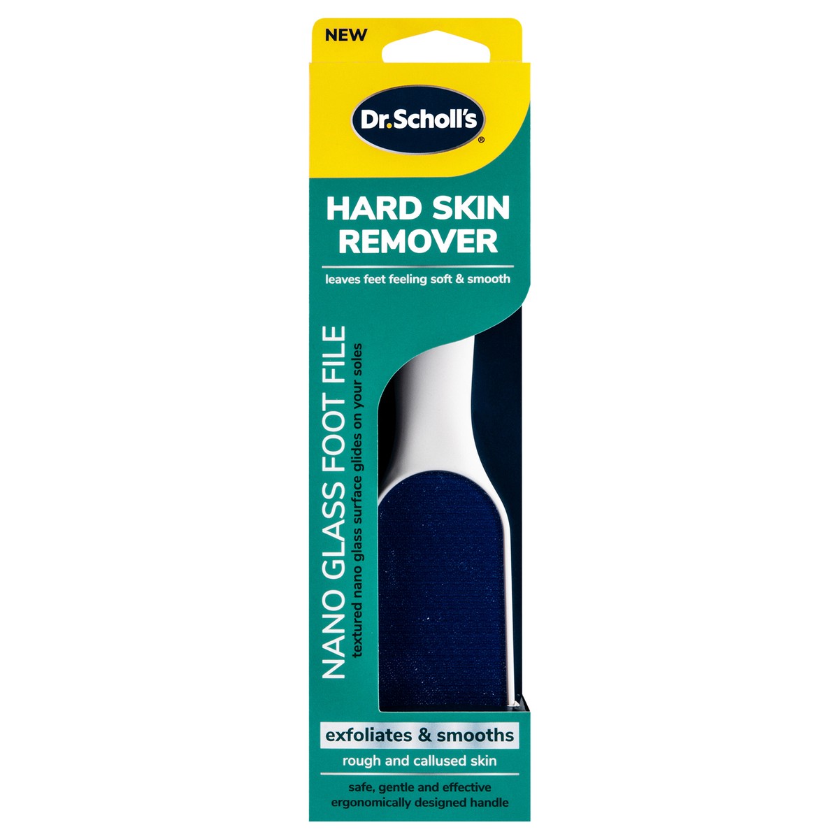 slide 1 of 11, Dr. Scholl's Hard Skin Remover Nano Glass Foot File, 1 ct