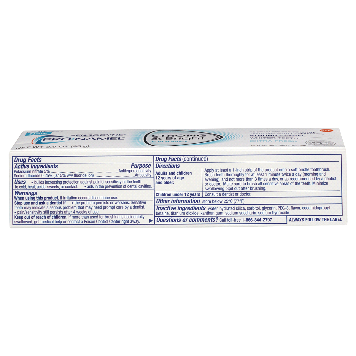 Sensodyne Pronamel Strong And Bright Extra Fresh Toothpaste 3 oz Shipt