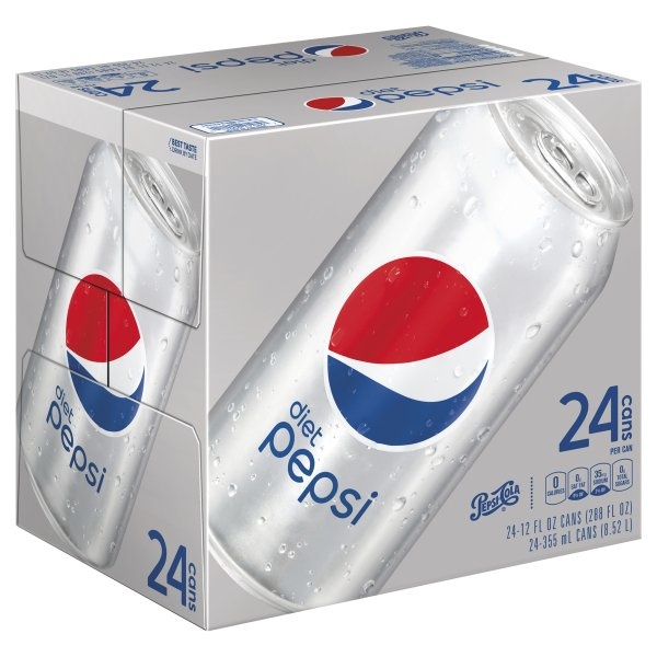 slide 1 of 2, Pepsi Diet - 24 PK, 24 ct; 12 oz