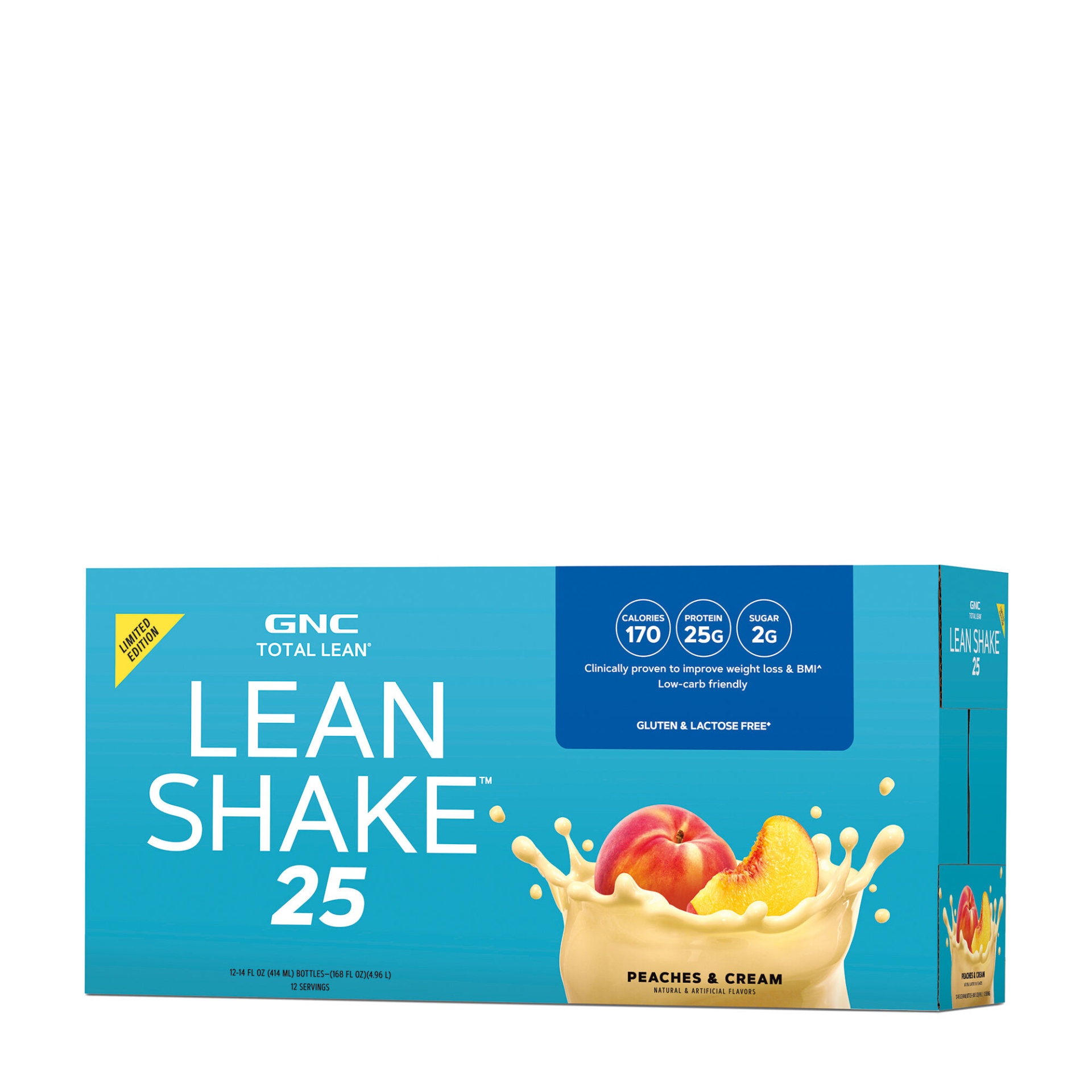 slide 1 of 1, GNC Total Lean Lean Shake - Peaches and Cream, 12 ct