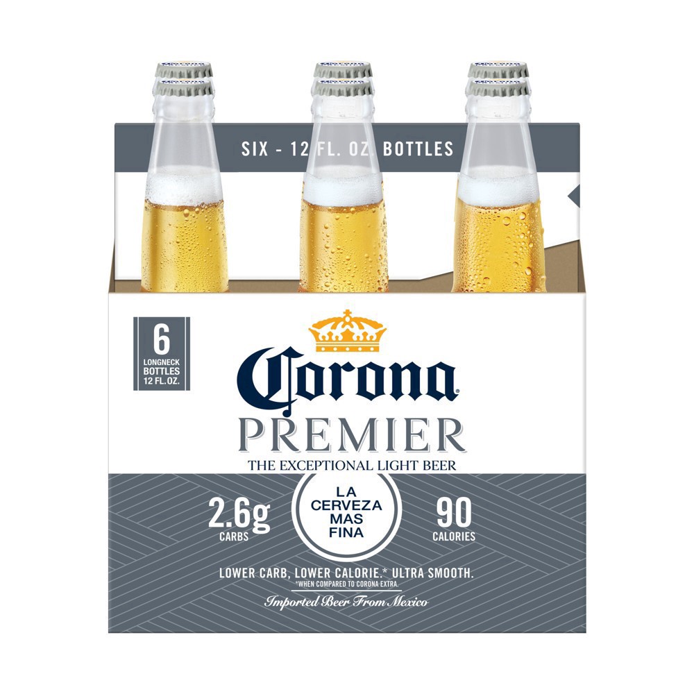 slide 59 of 78, Corona Premier Mexican Lager Import Light Beer, 6 pk 12 fl oz Bottles, 4.0% ABV, 72 fl oz