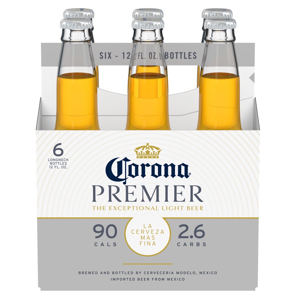 slide 1 of 78, Corona Premier Mexican Lager Import Light Beer, 6 pk 12 fl oz Bottles, 4.0% ABV, 72 fl oz
