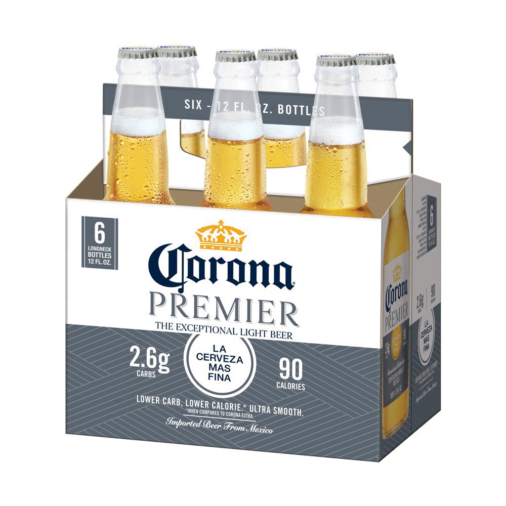 slide 13 of 78, Corona Premier Mexican Lager Light Beer Bottles, 6 ct; 12 oz