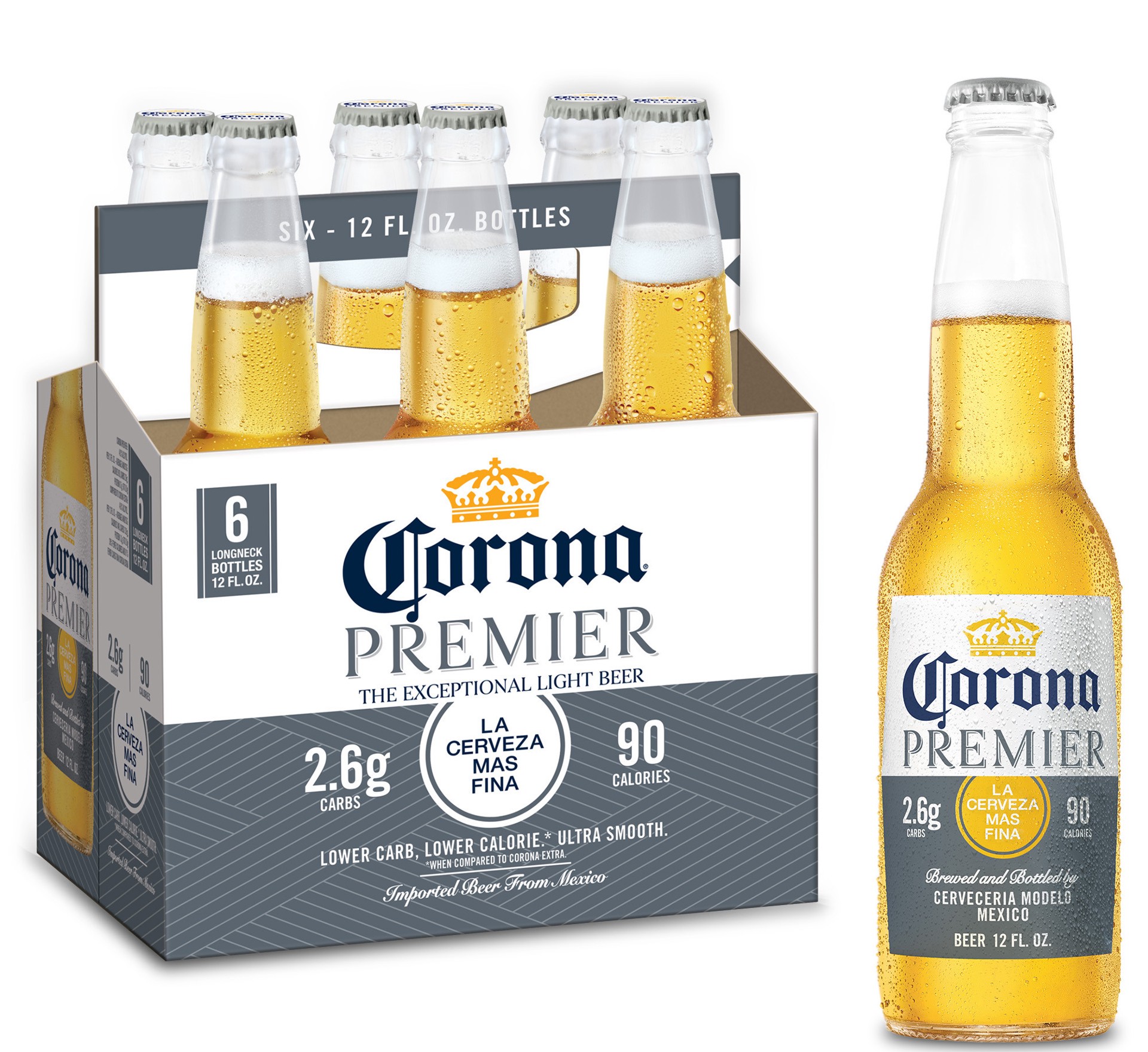 slide 1 of 78, Corona Premier Mexican Lager Light Beer Bottles, 6 ct; 12 oz