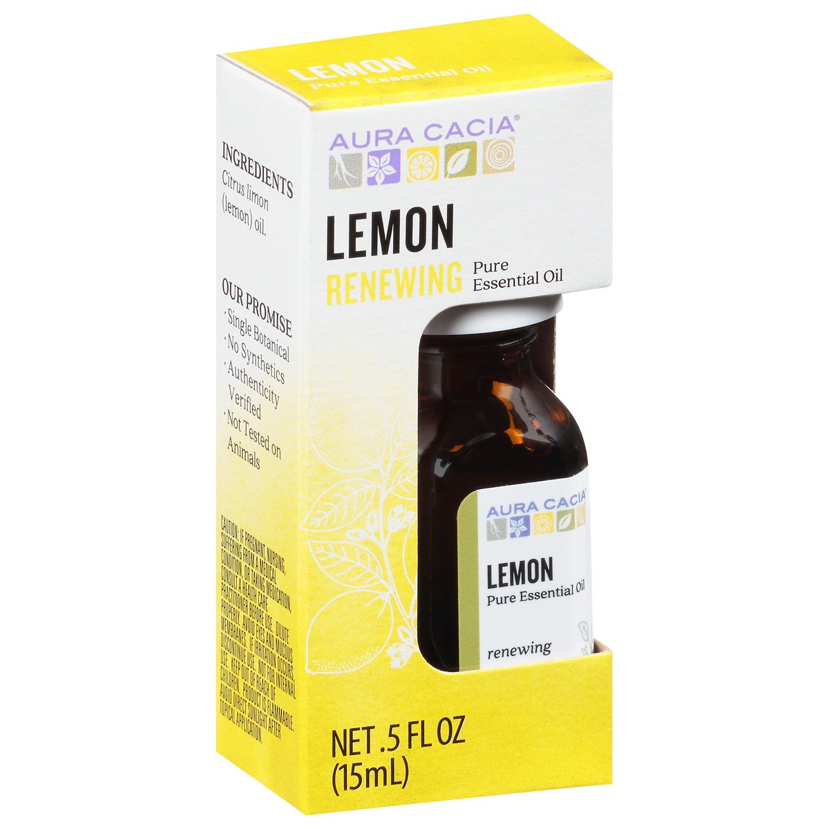 slide 12 of 13, Aura Cacia Lemon Essential Oil, 0.5 fl oz