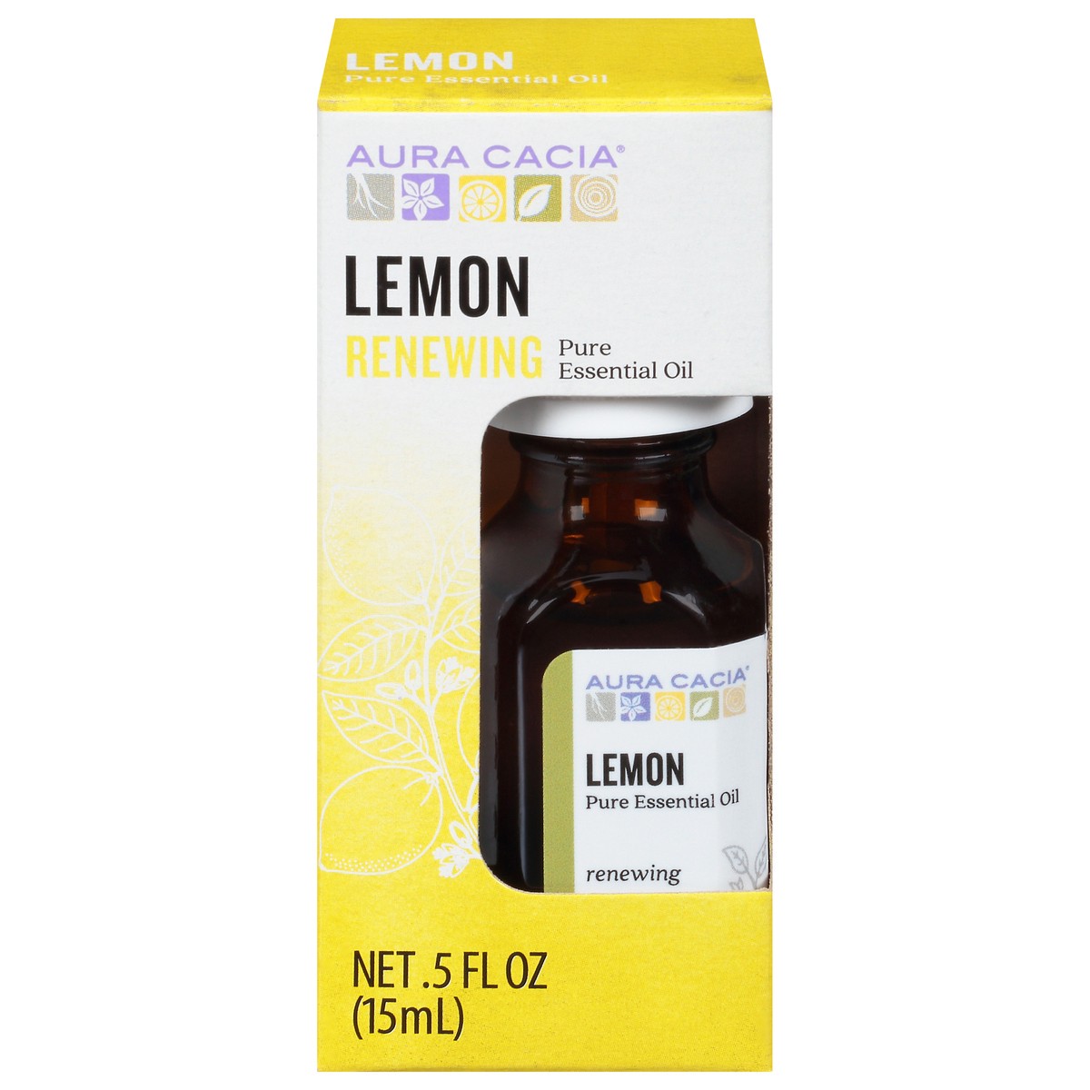 slide 1 of 13, Aura Cacia Lemon Essential Oil, 0.5 fl oz