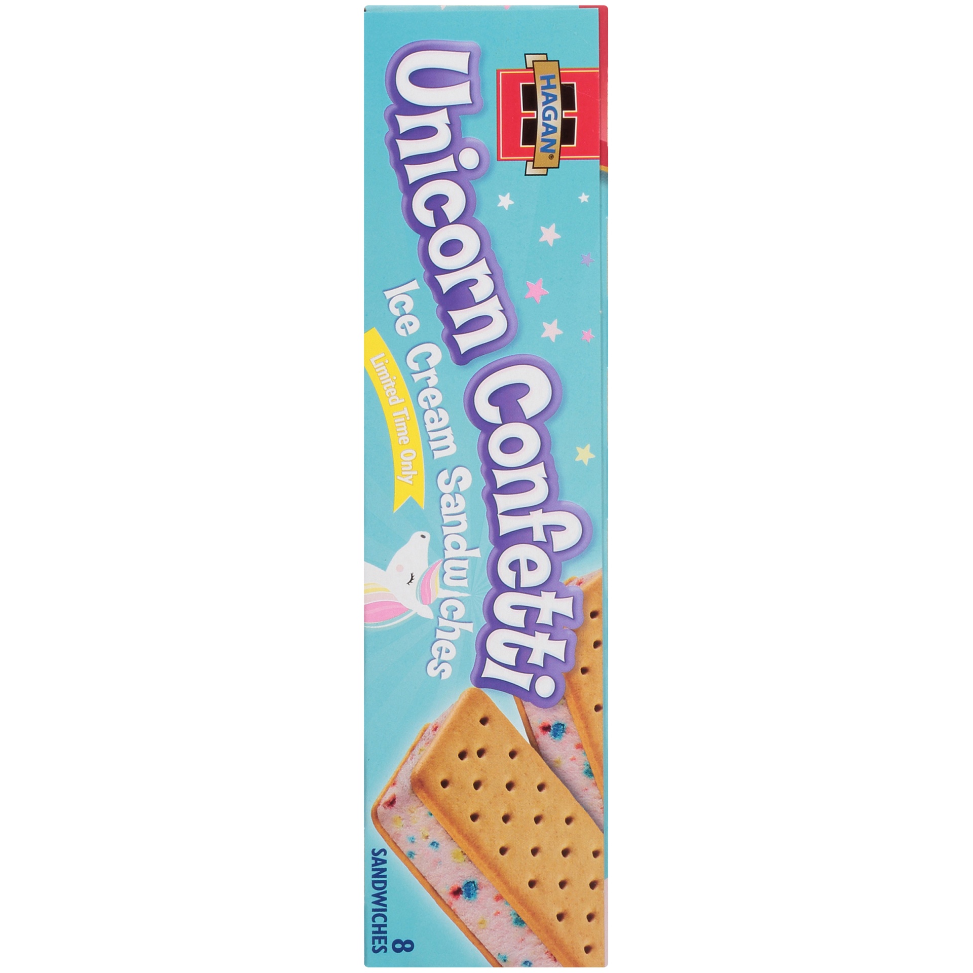 slide 6 of 7, Hagan Limited Edition Unicorn Confetti Ice Cream Sandwich, 3.75 oz