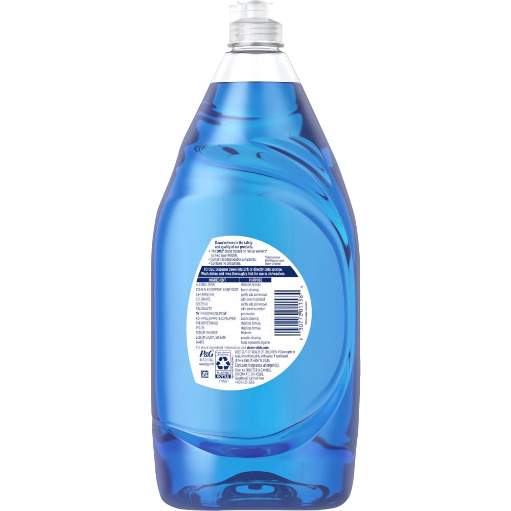 slide 18 of 18, Dawn Ultra Dish Soap Liquid, Dishwashing Liquid, Grease Removal, Original, 38oz, 38 fl oz