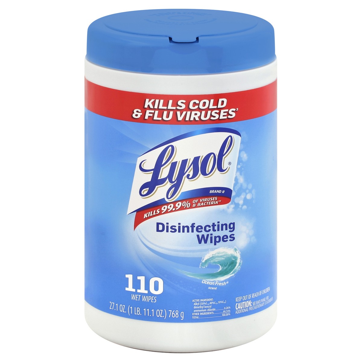 slide 3 of 3, Lysol Disinfecting Wipes 110 ea, 110 ct