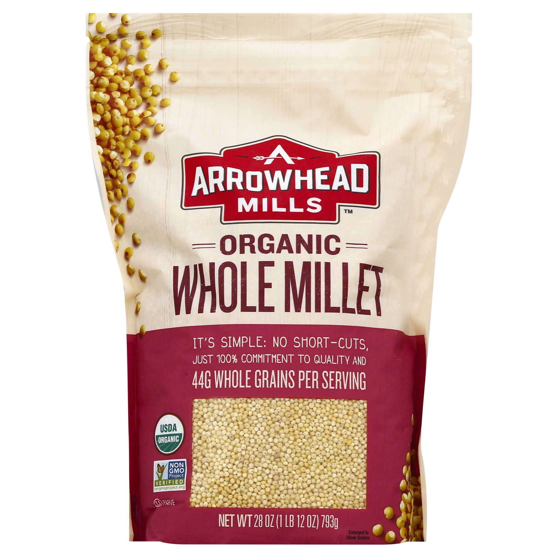 slide 1 of 1, Arrowhead Mills Organic Hulled Millet, 28 oz