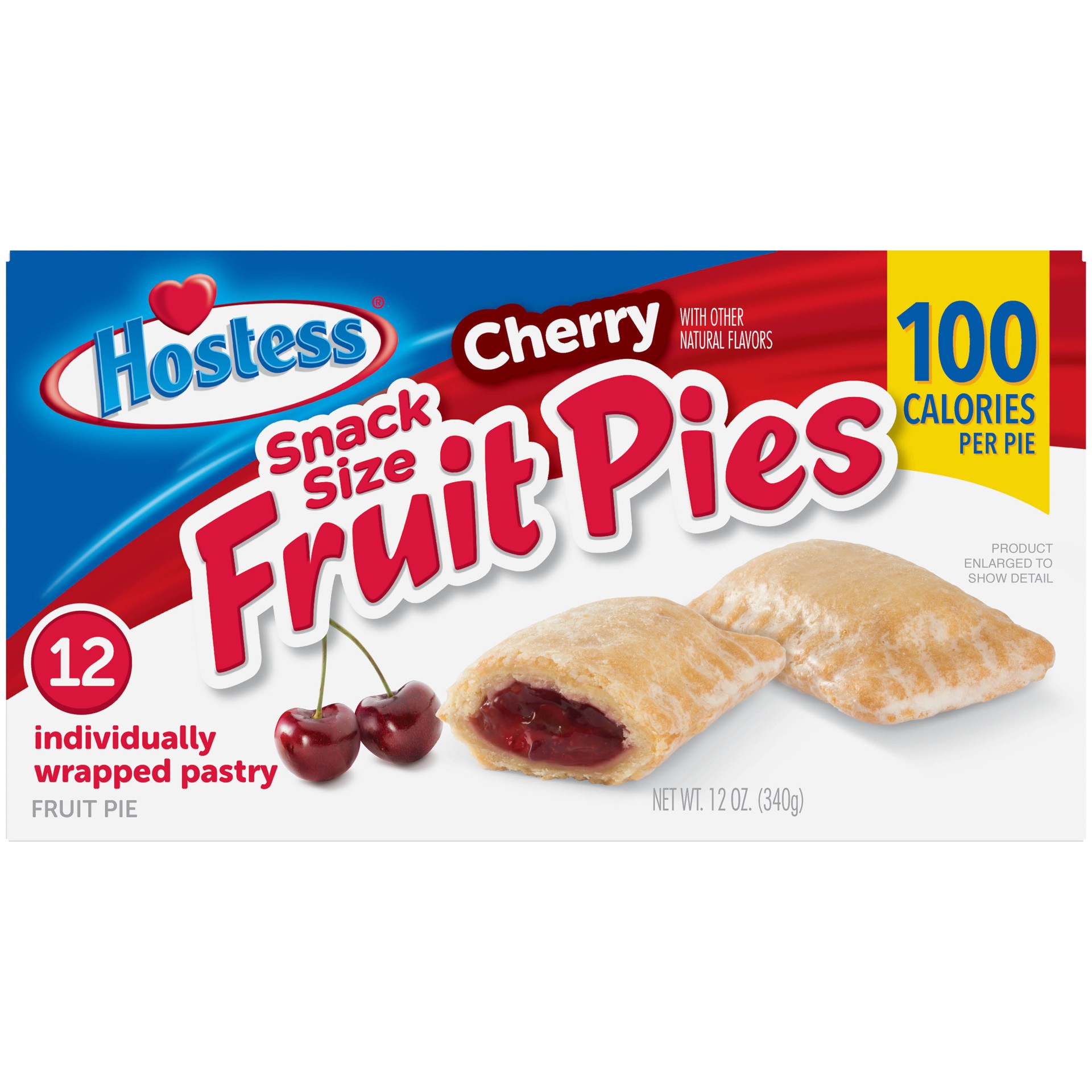 slide 1 of 10, HOSTESS Snack Size Cherry Fruit Pies, 12 Count, 12 oz, 12 oz