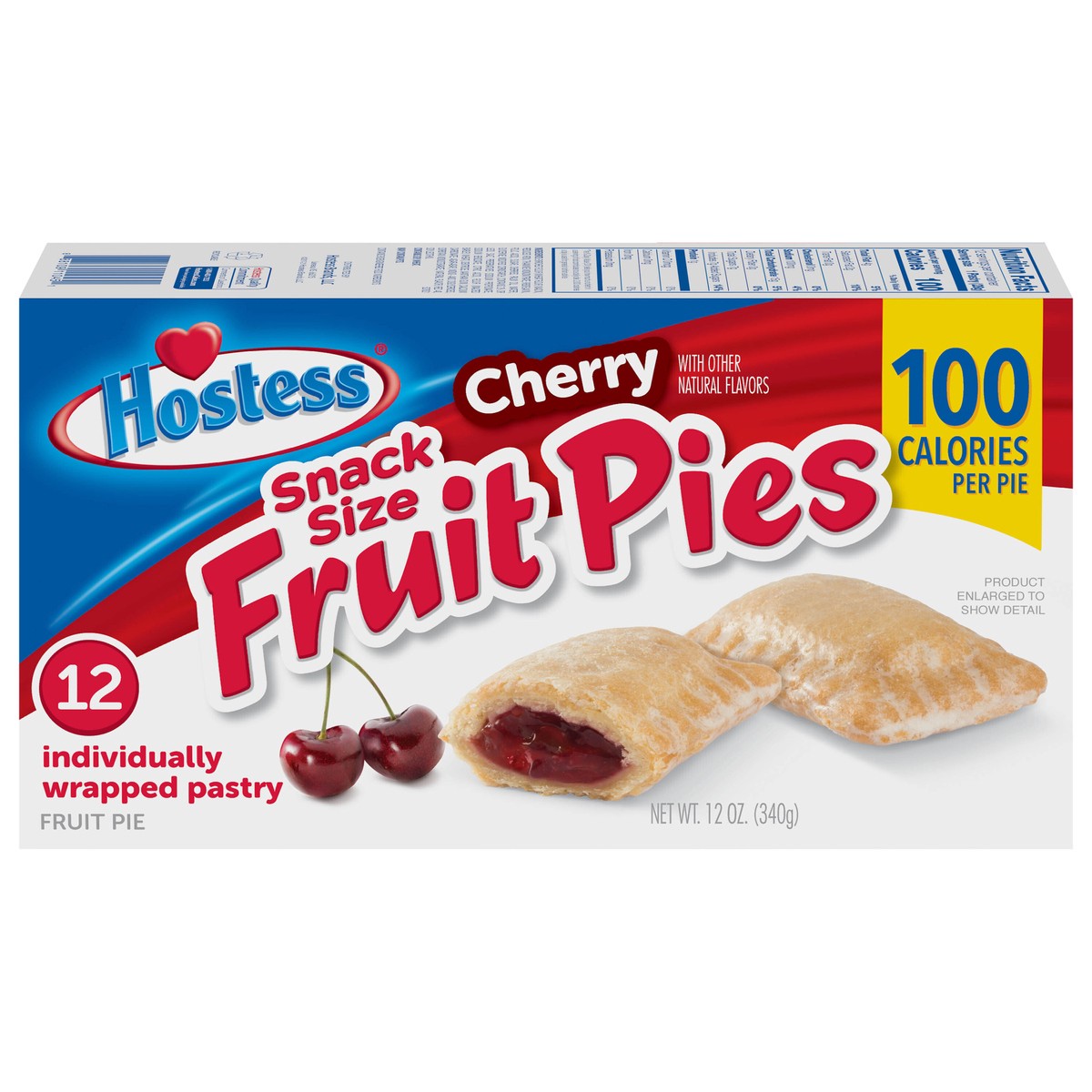 slide 1 of 10, HOSTESS Snack Size Cherry Fruit Pies, 12 Count, 12 oz, 12 ct