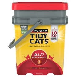 Tidy Cats Purina Tidy Cats Clumping Cat Litter, 24/7 Performance Multi Cat Litter - 35 lb. Pail