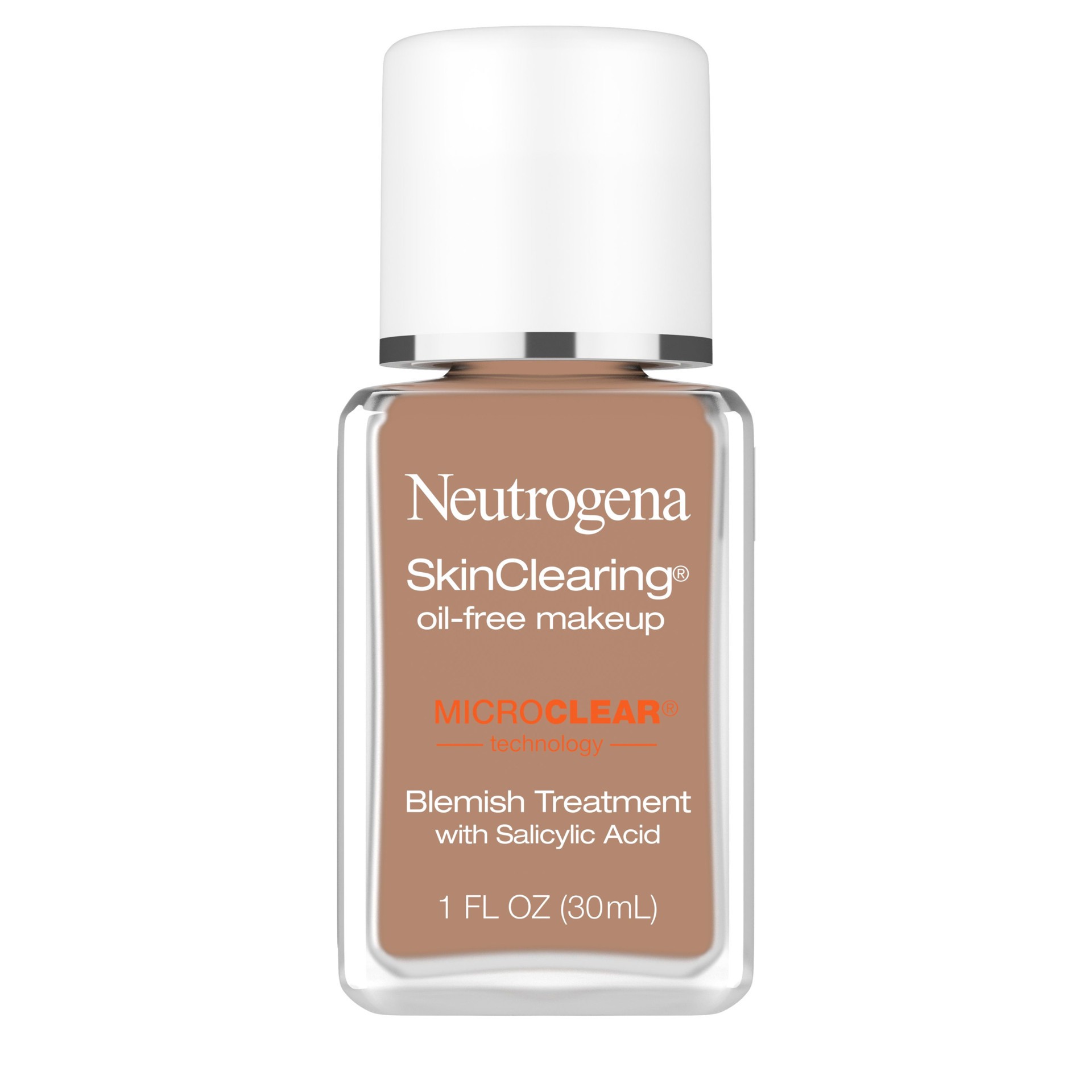 slide 1 of 9, Neutrogena SkinClearing Oil-Free Acne and Blemish Fighting Liquid Foundation with.5% Salicylic Acid Acne Medicine, Shine Controlling Makeup for Acne Prone Skin, 135 Chestnut, 1 fl. oz, 1 fl oz