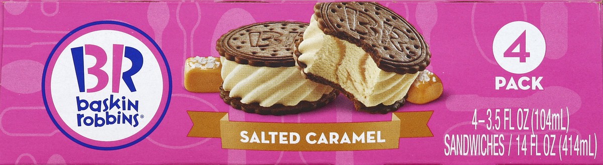 slide 4 of 6, Baskin-Robbins Baskin Robbins Ice Cream Sandwiches Salted Caramel, 4 ct; 14 oz