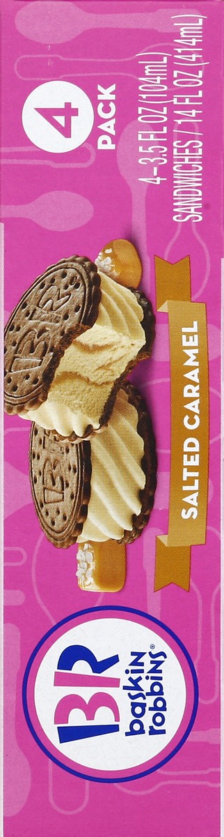 slide 6 of 6, Baskin-Robbins Baskin Robbins Ice Cream Sandwiches Salted Caramel, 4 ct; 14 oz