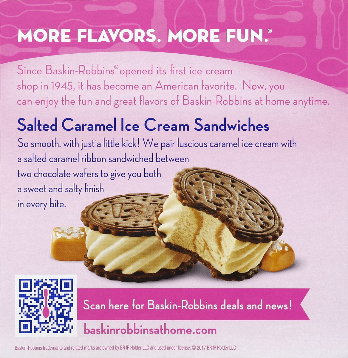 slide 5 of 6, Baskin-Robbins Baskin Robbins Ice Cream Sandwiches Salted Caramel, 4 ct; 14 oz