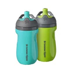 Tommee Tippee Insulated Sportee Toddler Water Bottle with Handle 12m+, 2ct