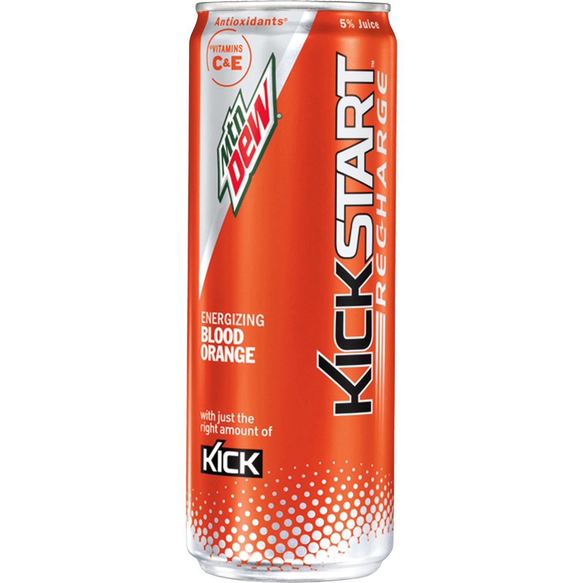 slide 6 of 7, Mountain Dew Kickstart Recharge Sparkling Juice Beverage Energizing Blood Orange Flavored - 12 oz, 12 oz