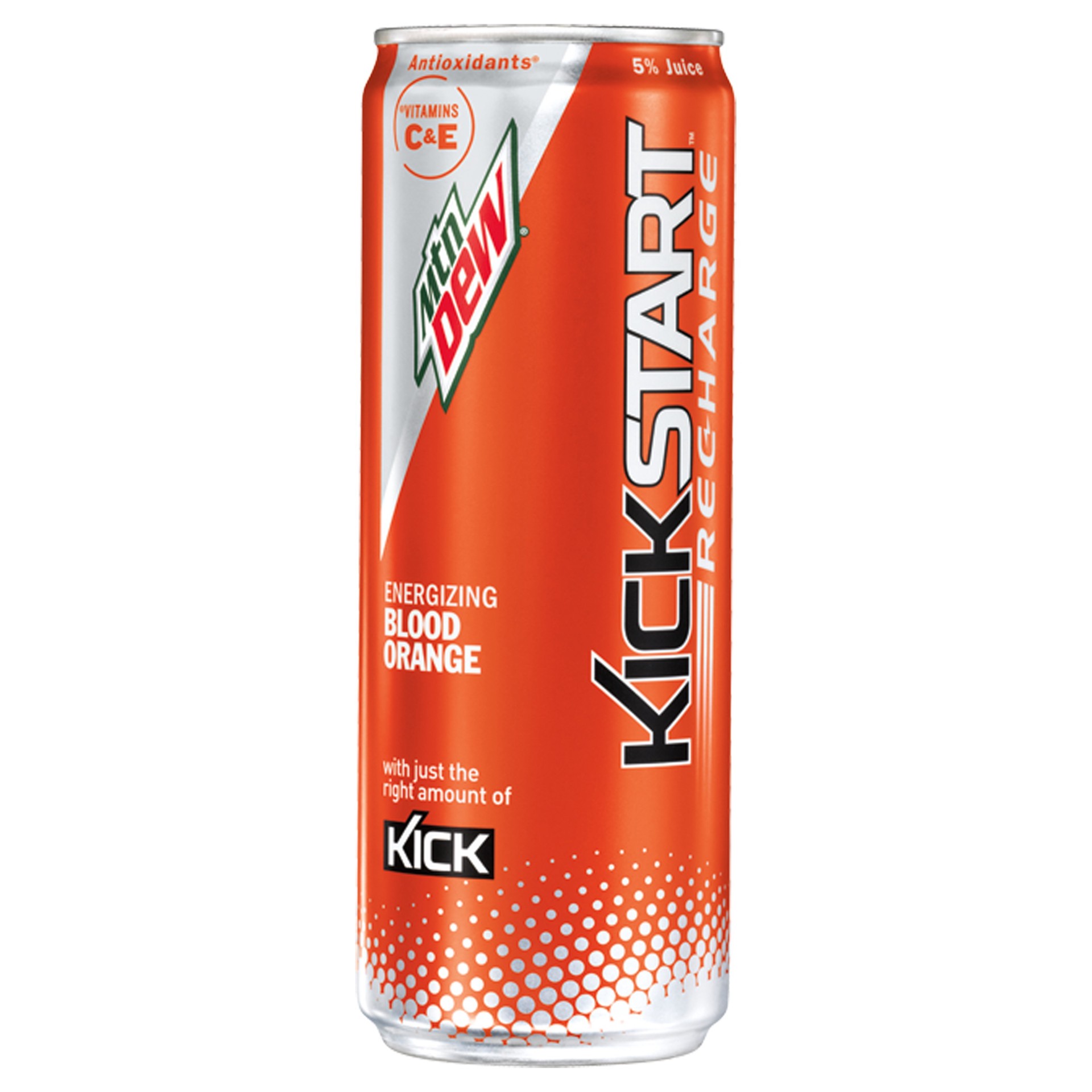 slide 1 of 7, Mountain Dew Kickstart Recharge Sparkling Juice Beverage Energizing Blood Orange Flavored - 12 oz, 12 oz