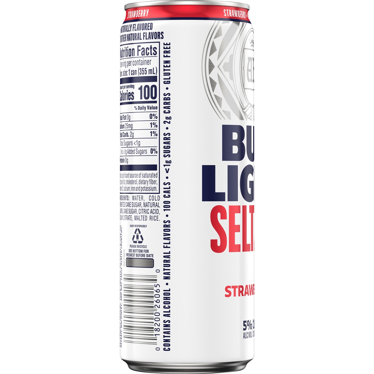 slide 3 of 6, Bud Light Strawberry Seltzer, 12 oz