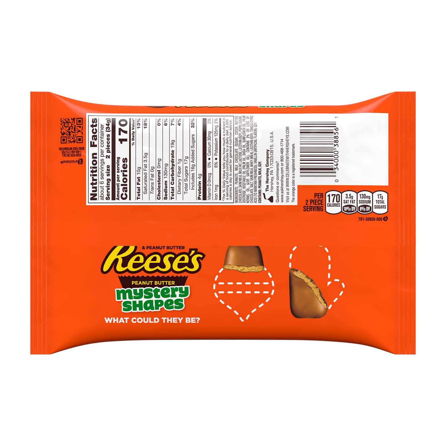 slide 2 of 2, Reese's Milk Chocolate Peanut Butter Mystery Shapes Candy, Christmas, 7.2 oz, Bag, 7.2 oz