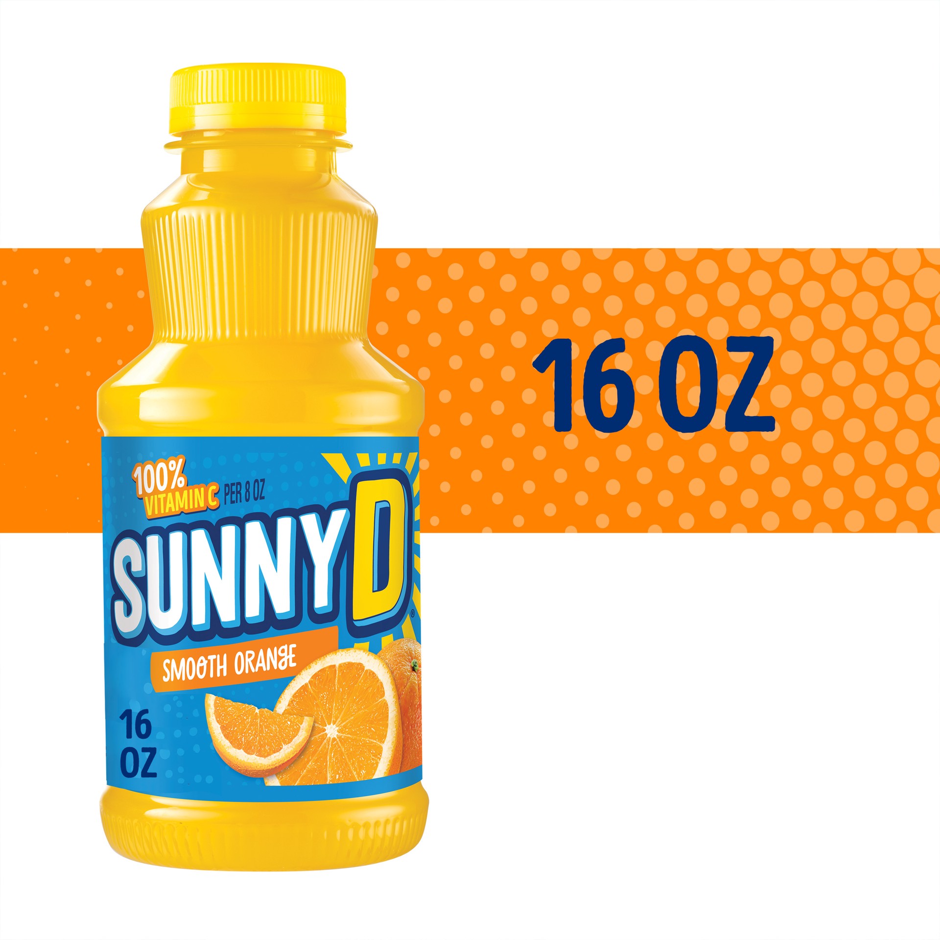 slide 1 of 6, SUNNYD Smooth Orange Juice Drink- 16 fl oz, 16 fl oz