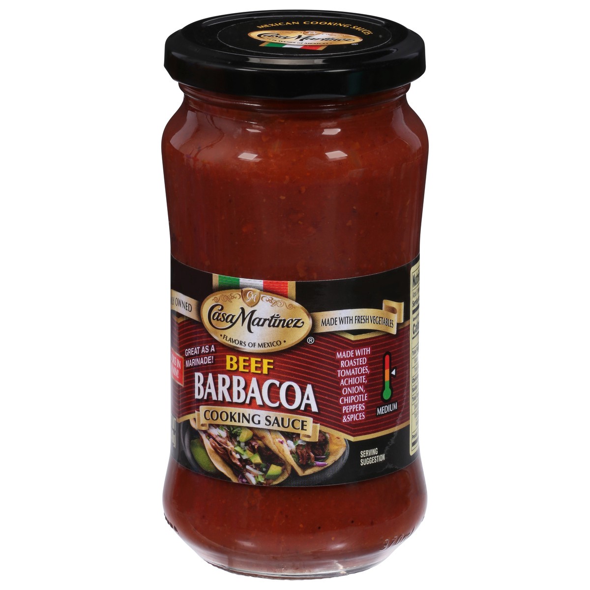 slide 2 of 4, Casa Martinez Barbacoa Beef Cooking Sauce 12 oz, 12 oz
