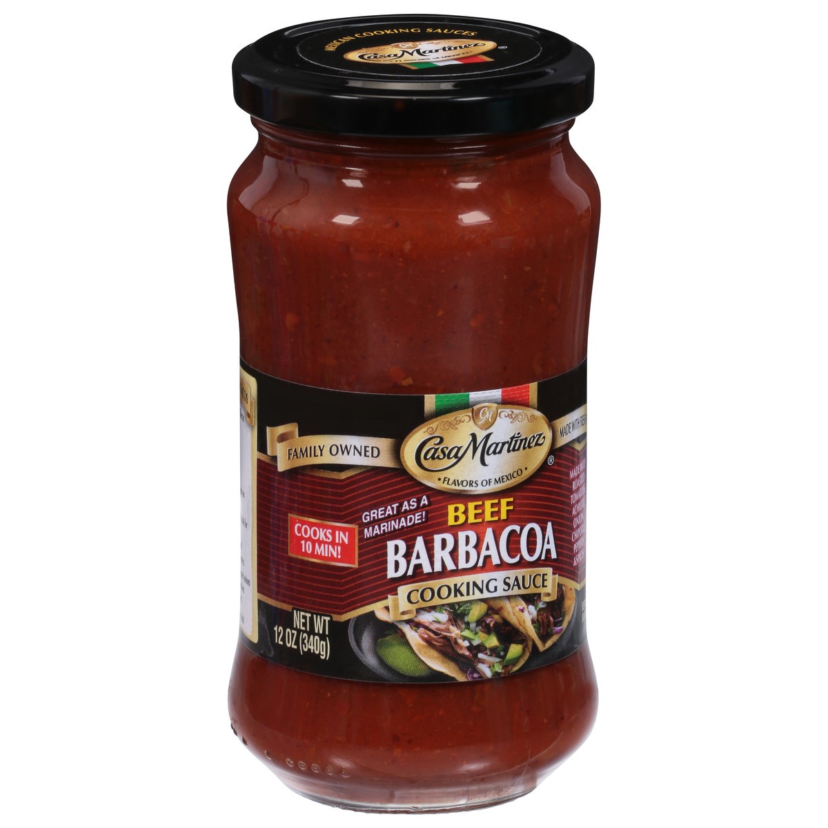 slide 3 of 4, Casa Martinez Barbacoa Beef Cooking Sauce 12 oz, 12 oz