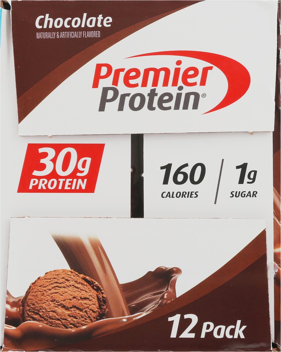 slide 8 of 13, Premier Protein Shake - Chocolate, 12 ct