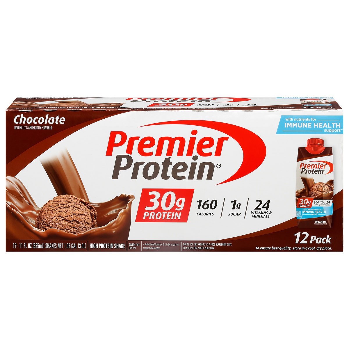 slide 1 of 1, Premier Protein Shake - Chocolate, 12 ct