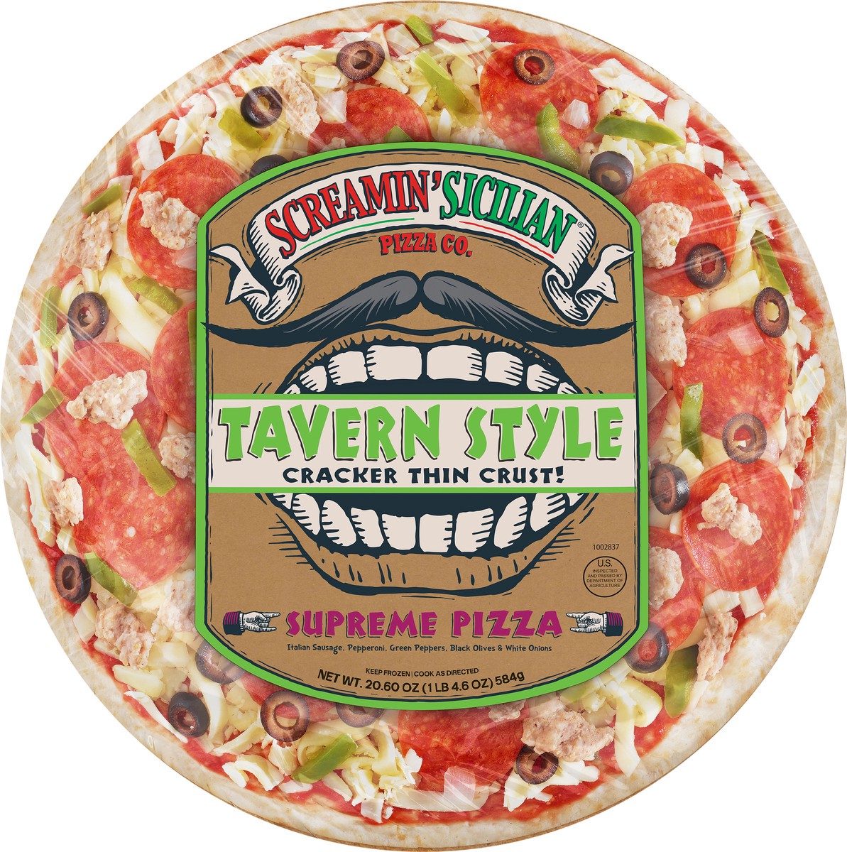 slide 10 of 10, Screamin' Sicilian Tavern Style Supreme Pizza 20.60 oz, 20.6 oz