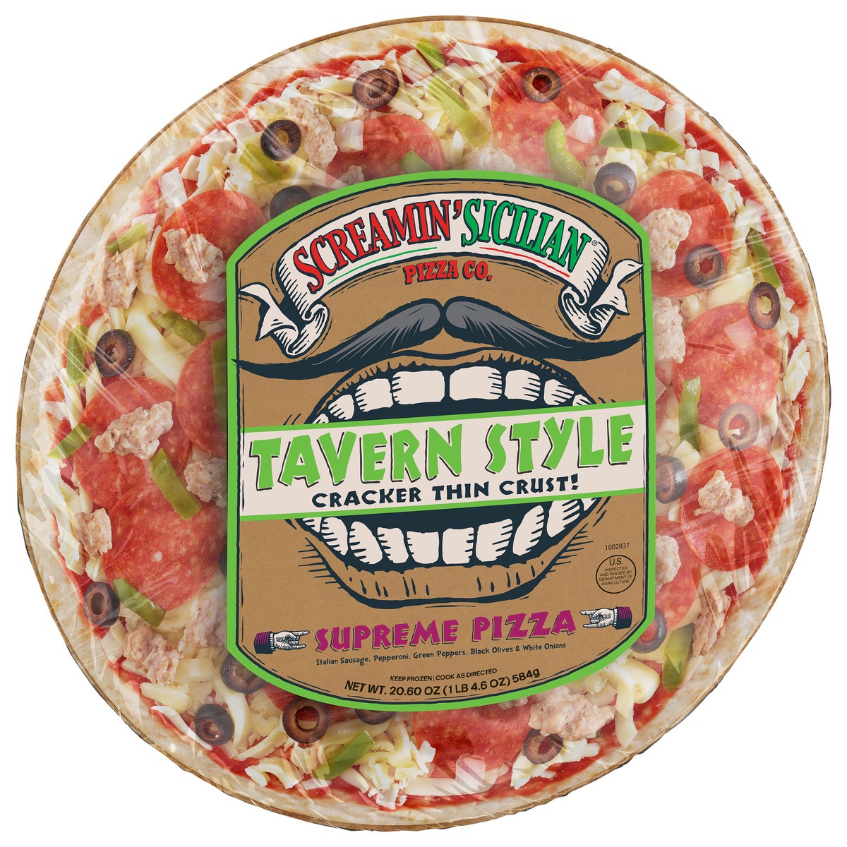 slide 5 of 10, Screamin' Sicilian Tavern Style Supreme Pizza 20.60 oz, 20.6 oz