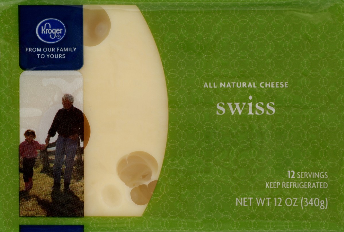 slide 3 of 6, Kroger Swiss Cheese Bar, 12 oz